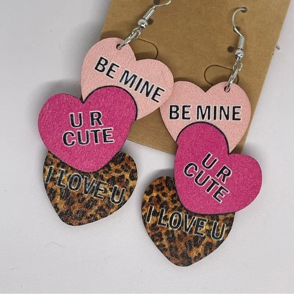 Heart Shaped Statement Earrings - Picture 9 of 9